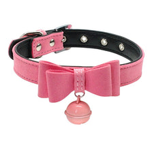 Load image into Gallery viewer, Leather Adjustable Bell Collar Leash