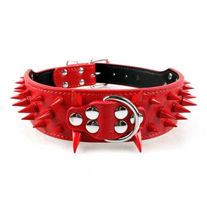 Sharp Spiked Leather Leash