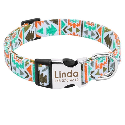 Patterned Nylon Personalized Leash